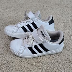 Boy's Adidas Shoes Classic Grand Court Sneakers Unisex White Black Size 13